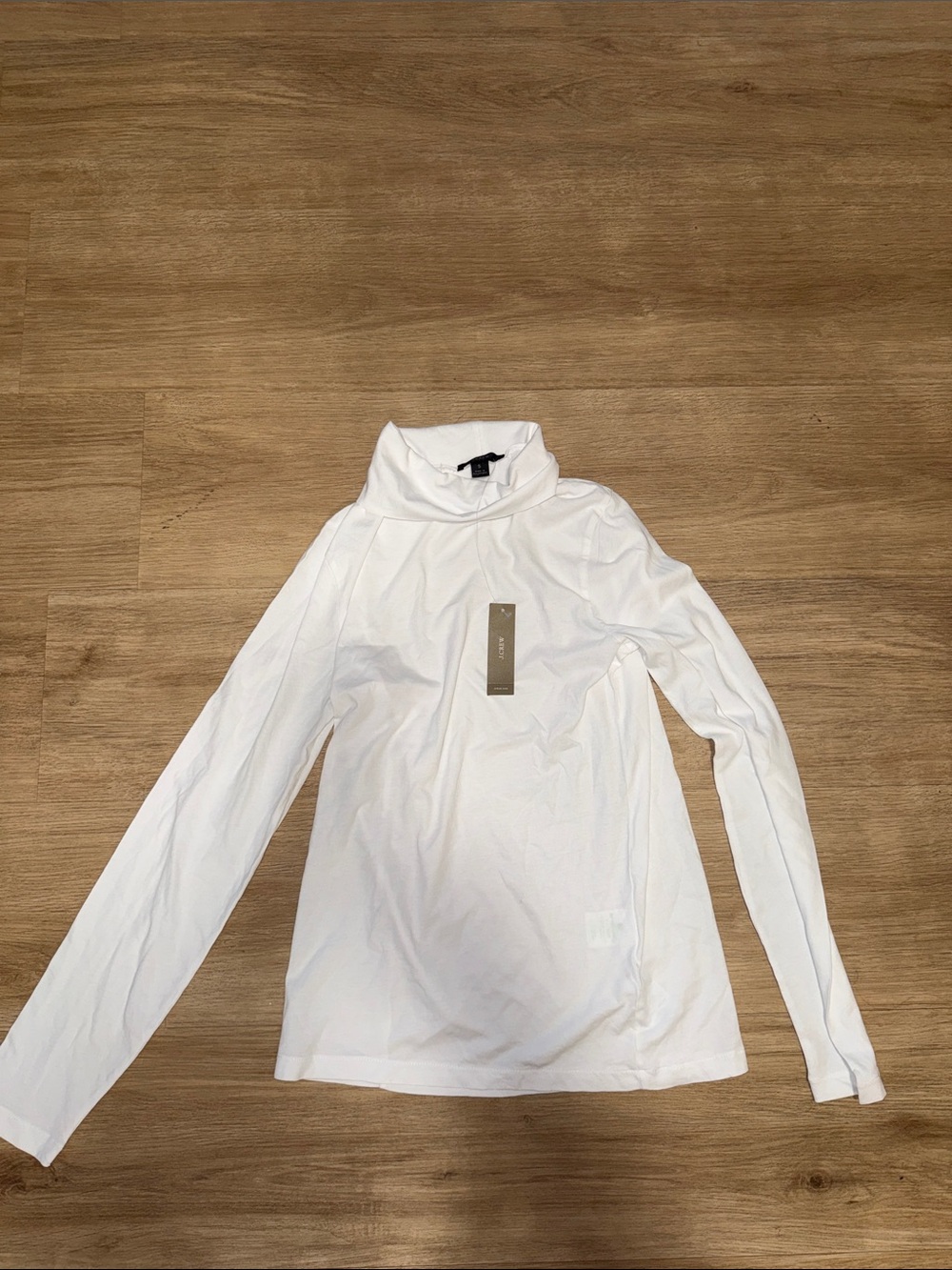 J. Crew White Long-Sleeve Turtleneck Top